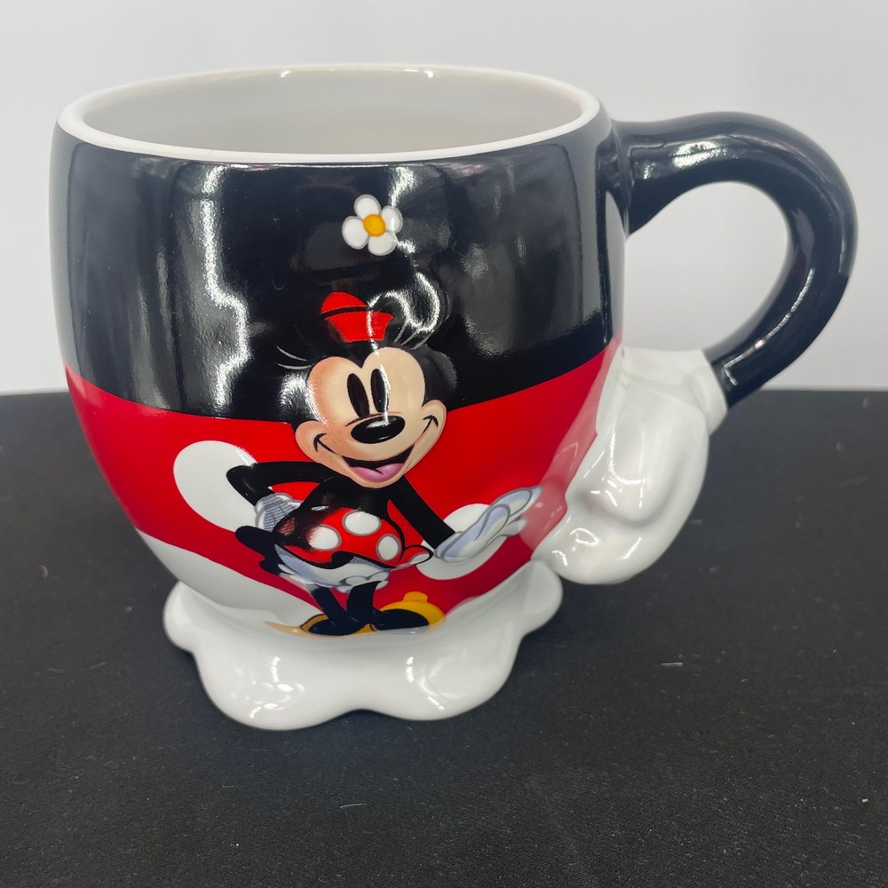 Disney Parks Minnie Mouse Authentic Original Ceramic Coffee Mug Cup 3D‎ 16oz